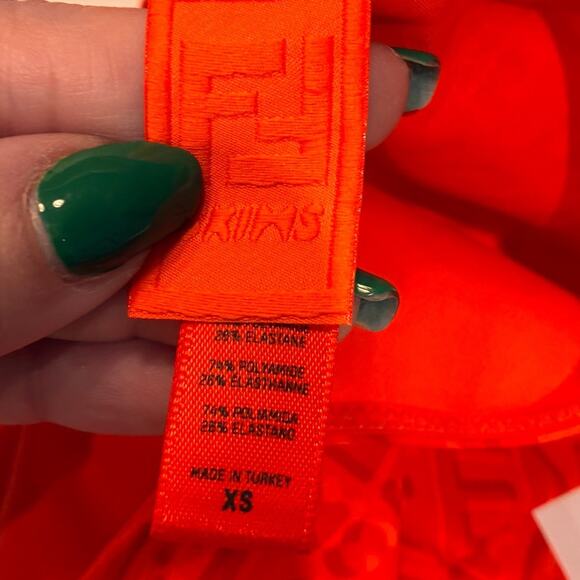 NEW FENDI X SKIMS Georgia Red and Orange Thigh Length Bodysuit XS MSRP $… - Picture 5 of 10